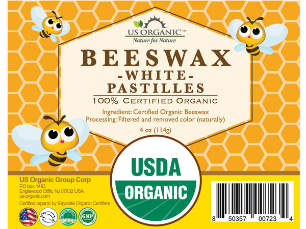 Organic Beeswax Pastilles, White Beeswax 1 kg