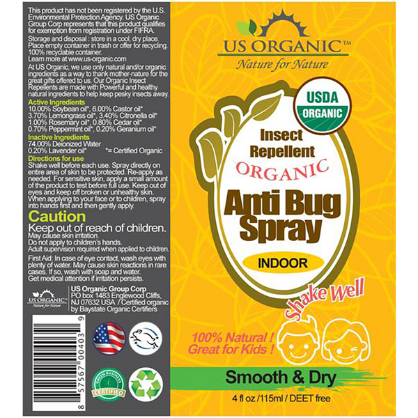 organic bug spray for indoor plants Anti Bug Spray - Indoor 4 oz – US Organic
