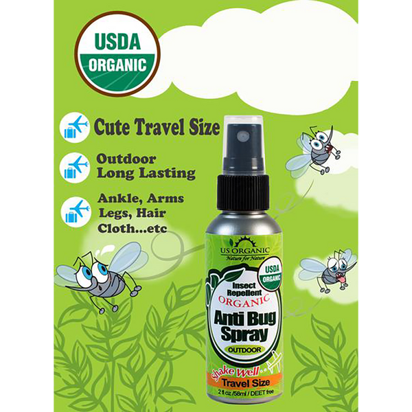 best organic bug spray for garden Anti Bug Spray - Travel Size 2 oz – US Organic