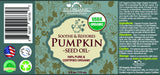 US Organic Pumpkin Seed Oil, 100% Pure Certified USDA Organic, 4 oz label