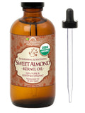 US Organic Sweet Almond Kernel Oil, 100% Pure Certified USDA Organic, 4 oz bottle