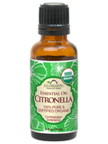 US Organic Citronella Essential Oil, 100% Pure Certified USDA Organic, 10 ml / 15 ml / 30 ml