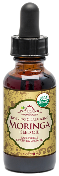US Organic Moringa Seed Oil, 100% Pure, USDA Certified Organic, Cold Pressed & Unrefined, 1 oz