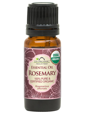 US Organic Rosemary Essential Oil, 100% Pure Certified USDA Organic, 10 ml / 15 ml / 30 ml