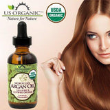 US Organic Moroccan Argan Oil, 100% Pure Certified USDA Organic, 2 oz / 4 oz
