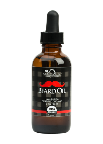 US Organic Beard Oil 2oz - Premium Grade, Natural Antimicrobial Properties