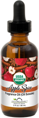 US Organic Apple Spice Fragrance Oil (Oil Soluble), USDA Certified Organic, for Candle, Soap Making, DIY Projects, and Small Businesses_2 fl oz