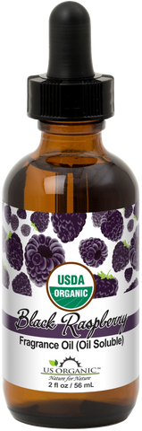 US Organic Black Raspberry Fragrance Oil (Oil Soluble), USDA Certified Organic, for Candle, Soap Making, DIY Projects, and Small Businesses_2 fl oz