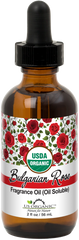 US Organic Bulgarian Rose Fragrance Oil (Oil Soluble), USDA Certified Organic, for Candle, Soap Making, DIY Projects, and Small Businesses_2 fl oz