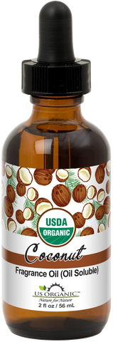 US Organic Coconut Fragrance Oil (Oil Soluble), USDA Certified Organic, for Candle, Soap Making, DIY Projects, and Small Businesses_2 fl oz