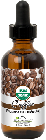 US Organic Coffee Fragrance Oil (Oil Soluble), USDA Certified Organic, for Candle, Soap Making, DIY Projects, and Small Businesses_2 fl oz