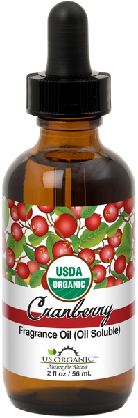 US Organic Cranberry Fragrance Oil (Oil Soluble), USDA Certified Organic, for Candle, Soap Making, DIY Projects, and Small Businesses_2 fl oz