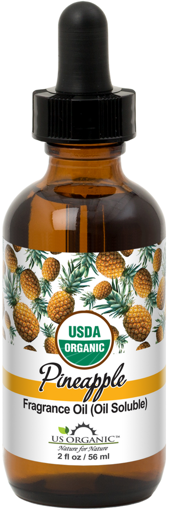 US Organic Pineapple Fragrance Oil (Oil Soluble), USDA Certified Organic,  for Candle, Soap Making, DIY Projects, and Small Businesses_2 fl oz