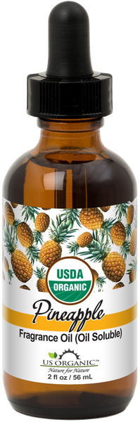US Organic Pineapple Fragrance Oil (Oil Soluble), USDA Certified Organic, for Candle, Soap Making, DIY Projects, and Small Businesses_2 fl oz