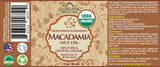 US Organic Macadamia Nut Oil, 100% Pure Certified USDA Organic, 2 oz / 4 oz