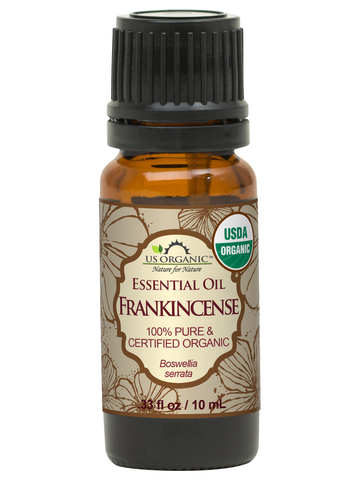 US Organic Frankincense (Boswellia serrata) Essential Oil, 100% Pure Certified USDA Organic, 10 ml / 15 ml / 30 ml / 4 oz / 8 oz / 16 oz; 10 ml / 15 ml / 30 ml (2-Pack)