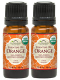 US Organic Sweet Orange Essential Oil, 100% Pure Certified USDA Organic, 10 ml / 15 ml / 30 ml / 4 oz / 8 oz / 16 oz; 10 ml / 15 ml / 30 ml (2-Pack)