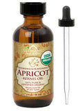 US Organic  Apricot Kernel Oil, 100% Pure Certified USDA Organic, 2 oz / 4 oz