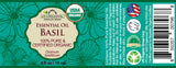 US Organic Basil Essential Oil, 100% Pure Certified USDA Organic, 10 ml / 15 ml / 30 ml