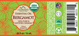 US Organic Bergamot Essential Oil, 100% Pure Certified USDA Organic, 10 ml / 15 ml / 30 ml