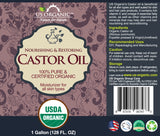 US Organic Castor Oil, 100% Pure Certified USDA Organic, 128 oz (1 Gallon)
