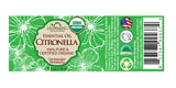US Organic Citronella Essential Oil, 100% Pure Certified USDA Organic, 10 ml / 15 ml / 30 ml