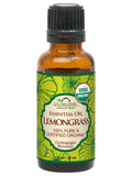 US Organic Lemongrass Essential Oil, 100% Pure Certified USDA Organic, 10 ml / 15 ml / 30 ml