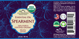 US Organic Spearmint Essential Oil, 100% Pure Certified USDA Organic, 10 ml / 15 ml / 30 ml
