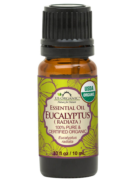 US Organic Eucalyptus Essential Oil (Radiata), 100% Pure Certified USDA Organic, 10 ml / 15 ml / 30 ml