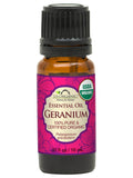 US Organic Geranium Essential Oil, 100% Pure Certified USDA Organic, 10 ml / 15 ml / 30 ml