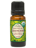 US Organic Lemongrass Essential Oil, 100% Pure Certified USDA Organic, 10 ml / 15 ml / 30 ml
