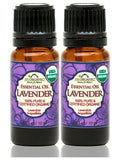 US Organic Lavender Essential Oil, 100% Pure Certified USDA Organic, 10 ml / 15 ml / 30 ml / 4 oz / 8 oz / 16 oz; 10 ml (2-Pack)