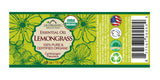 US Organic Lemongrass Essential Oil, 100% Pure Certified USDA Organic, 10 ml / 15 ml / 30 ml