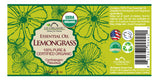 US Organic Lemongrass Essential Oil, 100% Pure Certified USDA Organic, 10 ml / 15 ml / 30 ml