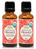 US Organic Sweet Orange Essential Oil, 100% Pure Certified USDA Organic, 10 ml / 15 ml / 30 ml / 4 oz / 8 oz / 16 oz; 10 ml / 15 ml / 30 ml (2-Pack)