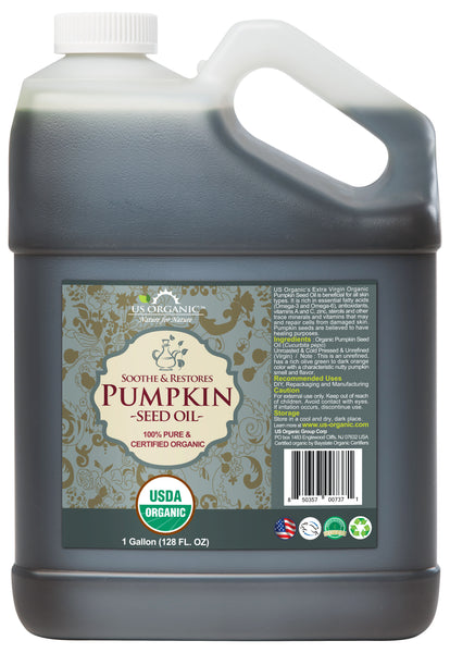 US Organic Pumpkin Seed Oil, 100% Pure Certified USDA Organic, 128 oz (1 Gallon)