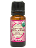 US Organic Rose Geranium Essential Oil, 100% Pure Certified USDA Organic, 10 ml