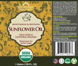 US Organic Sunflower Oil, 100% Pure Certified USDA Organic, 128 oz (1 Gallon)