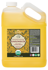 US Organic Sunflower Oil, 100% Pure Certified USDA Organic, 128 oz (1 Gallon)