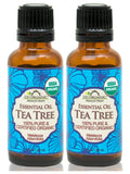 US Organic Tea Tree Essential Oil, 100% Pure Certified USDA Organic, 10 ml / 15 ml / 30 ml / 4 oz / 8 oz / 16 oz; 10 ml / 15 ml / 30 ml (2-Pack)