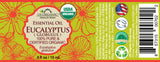 US Organic Eucalyptus Essential Oil (Globulus), 100% Pure Certified USDA Organic, 10 ml / 15 ml / 30 ml