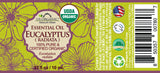 US Organic Eucalyptus Essential Oil (Radiata), 100% Pure Certified USDA Organic, 10 ml / 15 ml / 30 ml