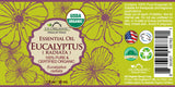 US Organic Eucalyptus Essential Oil (Radiata), 100% Pure Certified USDA Organic, 10 ml / 15 ml / 30 ml