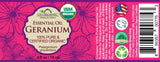 US Organic Geranium Essential Oil, 100% Pure Certified USDA Organic, 10 ml / 15 ml / 30 ml
