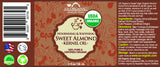 US Organic Sweet Almond Kernel Oil, 100% Pure Certified USDA Organic, 2 oz / 4 oz
