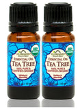 US Organic Tea Tree Essential Oil, 100% Pure Certified USDA Organic, 10 ml / 15 ml / 30 ml / 4 oz / 8 oz / 16 oz; 10 ml / 15 ml / 30 ml (2-Pack)