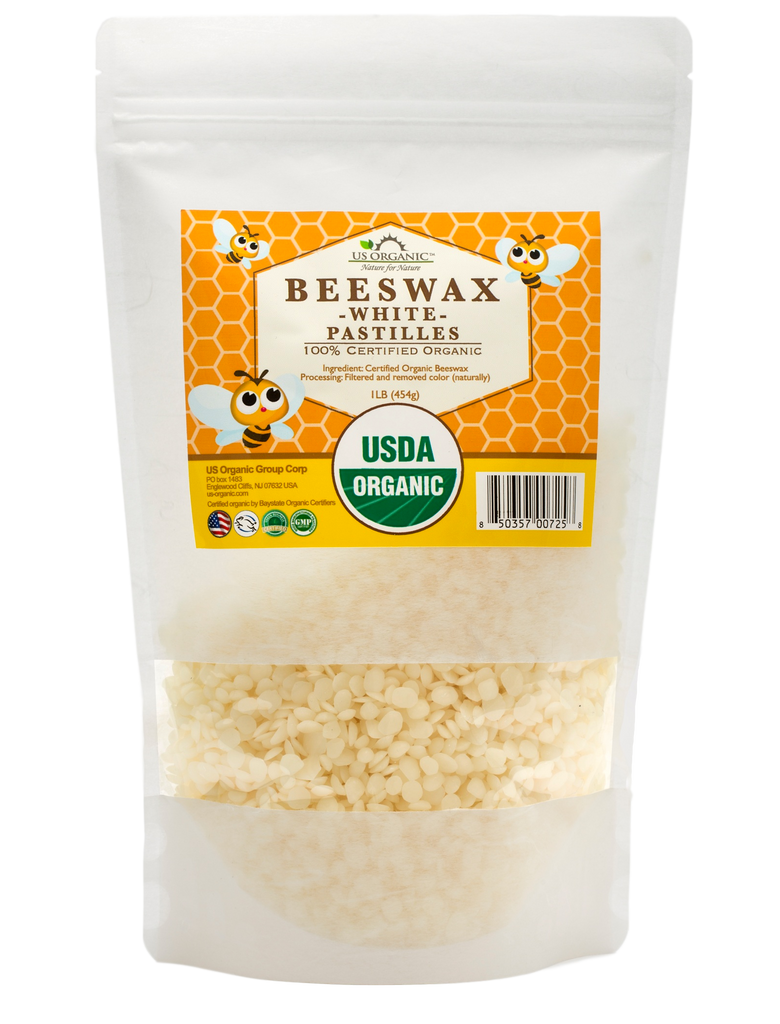 US Organic Beeswax White Pastille, 100% Pure Certified USDA Organic, 1 – US  Organic