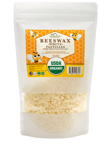 US Organic Beeswax White Pastille, 100% Pure Certified USDA Organic, 8 – US  Organic
