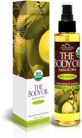 US Organic The Body Oil, Smooth Caribbean Coconut, USDA Certified Organic, 5 oz