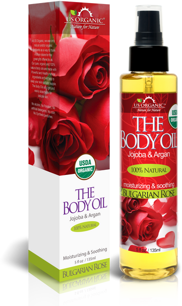 US Organic The Body Oil, Sexy Bulgarian Rose, USDA Certified Organic, 5 oz